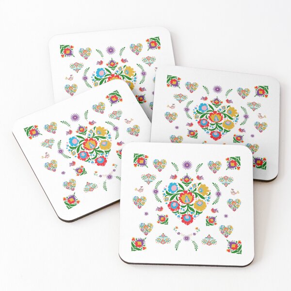 Item preview, Kalocsai folk art colorful full flowers pattern designed and sold by Kormix.