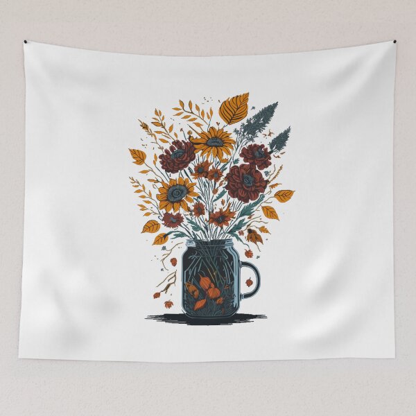 Item preview, Flowers in mason jar designed and sold by Top-Bot.