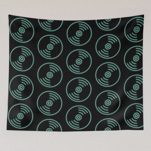 Item preview, Glowing Neon Sign Vinyl Record Lines Art designed and sold by TheEclecticKat.