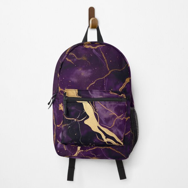 Item preview, Dark Purple Marble Texture with Gold Flecks designed and sold by BirdsnStuff.