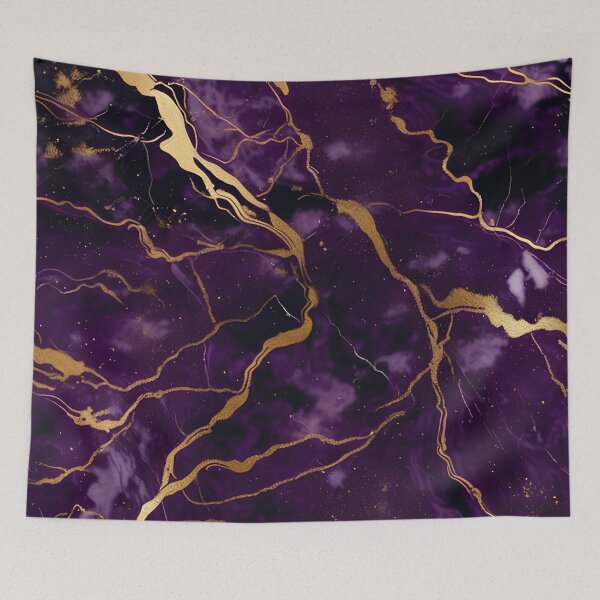 Item preview, Dark Purple Marble Texture with Gold Flecks  designed and sold by BirdsnStuff.