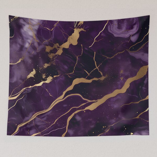 Item preview, Dark Purple Marble Texture with Gold Flecks  designed and sold by BirdsnStuff.