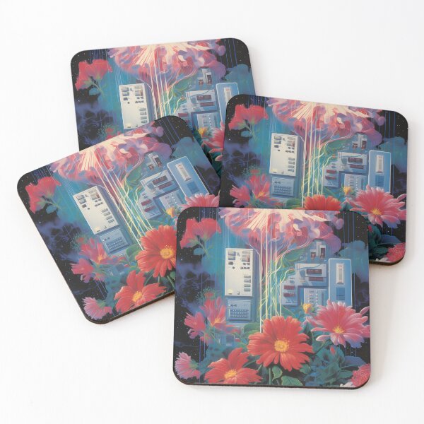 Item preview, Retro Computer Hardware and a Bunch of Red Flowers designed and sold by Je-we.