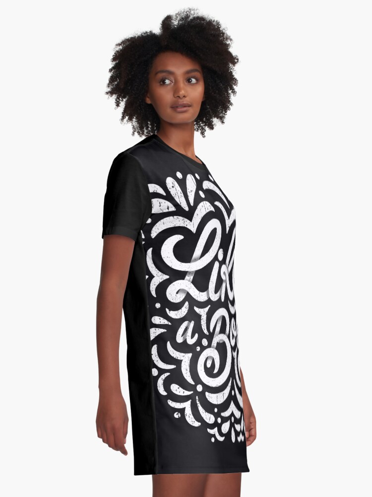 Alternate view of Like a Boss - Caligraphic design Graphic T-Shirt Dress