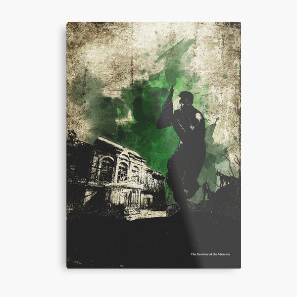 Resi 1 Chris Redfield Minimalist Art Metal Print