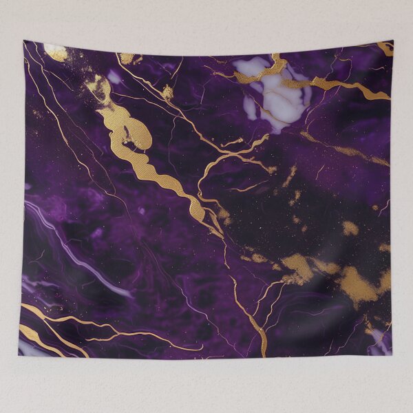 Item preview, Dark Purple Marble Texture with Gold Flecks  designed and sold by BirdsnStuff.