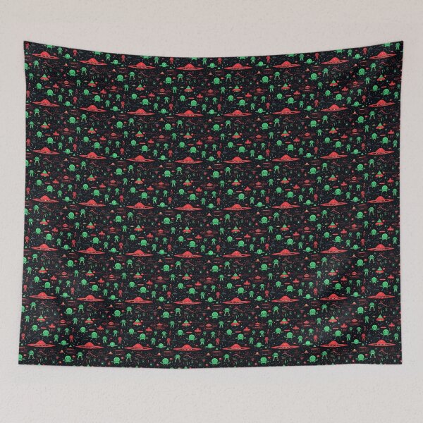 Item preview, Pixel Art Cosmic Aliens: Colorful Space Pattern designed and sold by Rivanes.