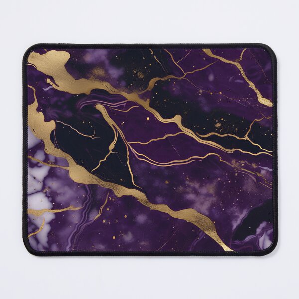 Item preview, Dark Purple Marble Texture with Gold Flecks designed and sold by BirdsnStuff.