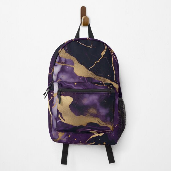 Item preview, Dark Purple Marble Texture with Gold Flecks  designed and sold by BirdsnStuff.