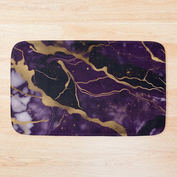 Item preview, Dark Purple Marble Texture with Gold Flecks  designed and sold by BirdsnStuff.