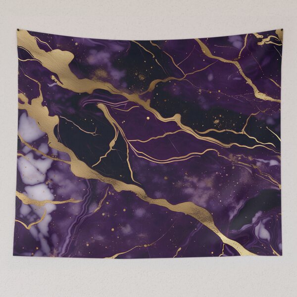 Item preview, Dark Purple Marble Texture with Gold Flecks  designed and sold by BirdsnStuff.