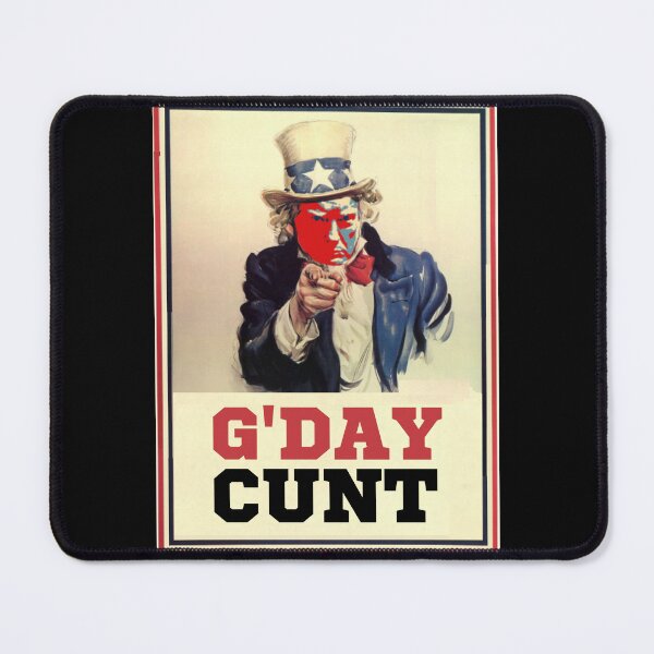 Item preview, Trump Mugshot G'Day Cunt designed and sold by Flirt-Teez.