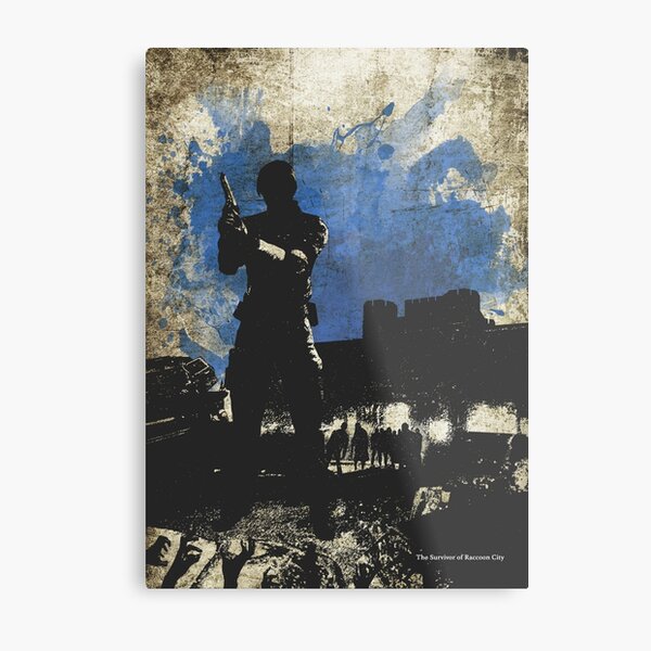 Leon Kennedy Resi 2 Minimalist Art Metal Print