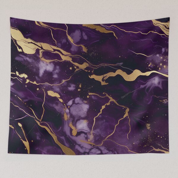 Item preview, Dark Purple Marble Texture with Gold Flecks  designed and sold by BirdsnStuff.