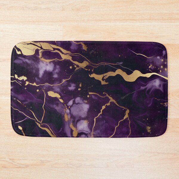 Item preview, Dark Purple Marble Texture with Gold Flecks  designed and sold by BirdsnStuff.