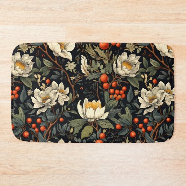 Item preview, “Earth’s Bounty and Beauty”: Early Autumn Flowers and Red Apples—Fall Floral Patterns, Apple Autumnal Harvest, Seamless Pattern of wedding ceremonies designed and sold by ignasirus.