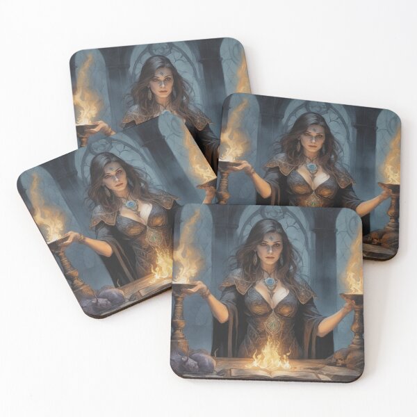 Item preview, Hechicera resumiendo horrores oscuros designed and sold by ArtbyAdrian.