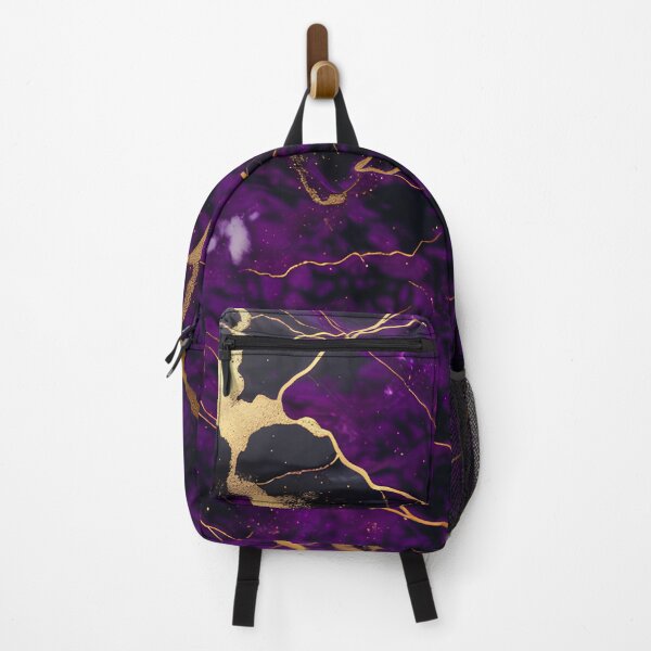 Item preview, Dark Purple Marble Texture with Gold Flecks designed and sold by BirdsnStuff.