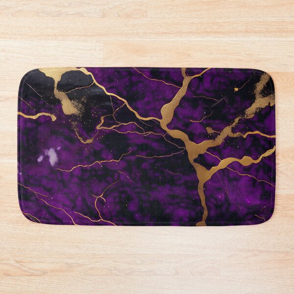 Item preview, Dark Purple Marble Texture with Gold Flecks  designed and sold by BirdsnStuff.