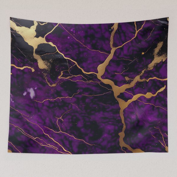 Item preview, Dark Purple Marble Texture with Gold Flecks  designed and sold by BirdsnStuff.