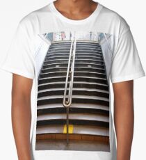 Stairs, New York, Manhattan, Brooklyn, New York City, architecture, street, building, tree, car,   Long T-Shirt