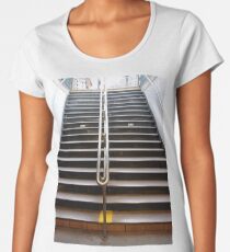 Stairs, New York, Manhattan, Brooklyn, New York City, architecture, street, building, tree, car,   Women's Premium T-Shirt