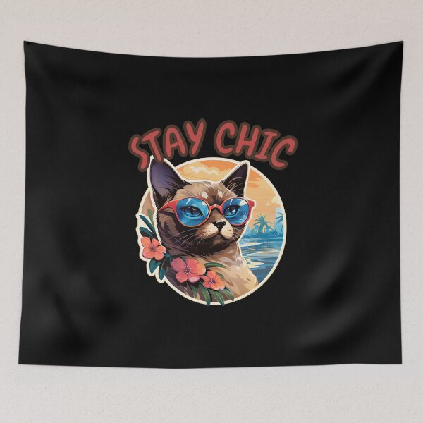 Item preview, Siamese Cat tuxedo cat cat coughing designed and sold by EnigmaStitcher.