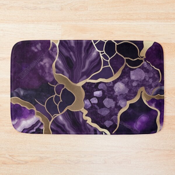 Item preview, Dark Purple Marble Geodes with Texture and Gold Flecks  designed and sold by BirdsnStuff.