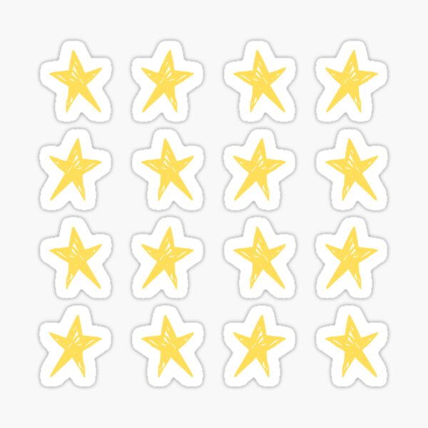 Yellow Stars Stickers