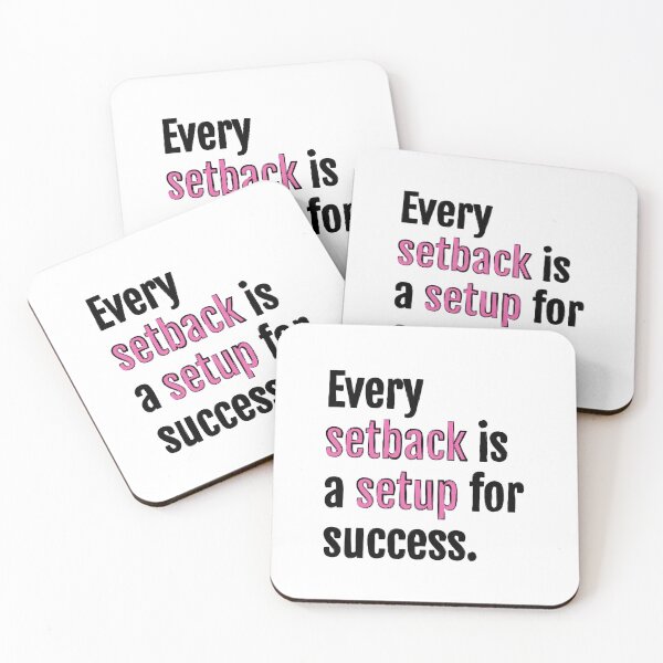 Item preview, Every setback is a setup for success. designed and sold by QuotopiaThreads.