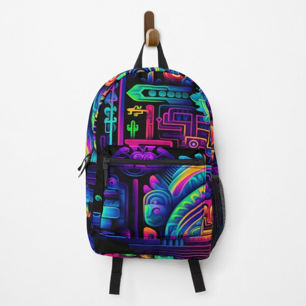 Item preview, Prismatic Blacklight mexican Huichol art onix designed and sold by Atelier-Arcano.