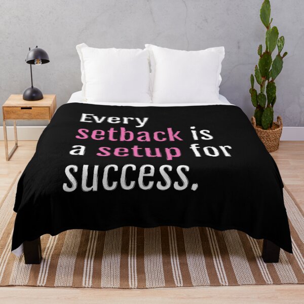 Item preview, Every setback is a setup for success. (Black Edition) designed and sold by QuotopiaThreads.