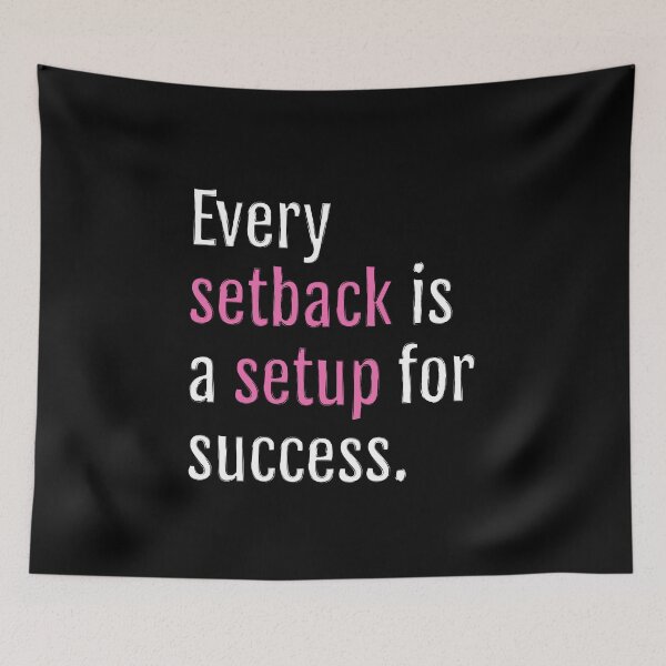 Item preview, Every setback is a setup for success. (Black Edition) designed and sold by QuotopiaThreads.