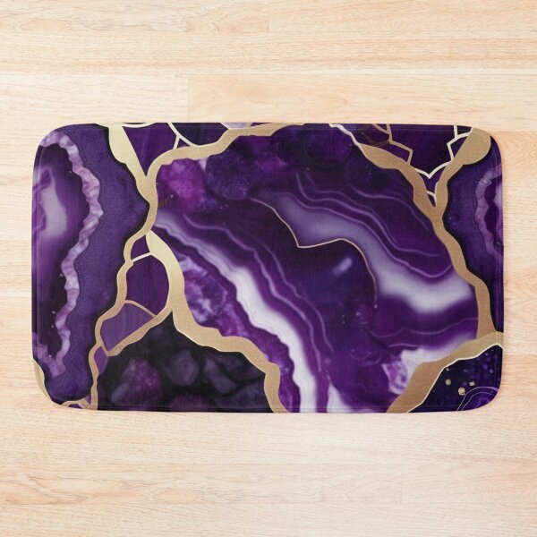 Item preview, Dark Purple Marble Geodes with Texture and Gold Flecks  designed and sold by BirdsnStuff.