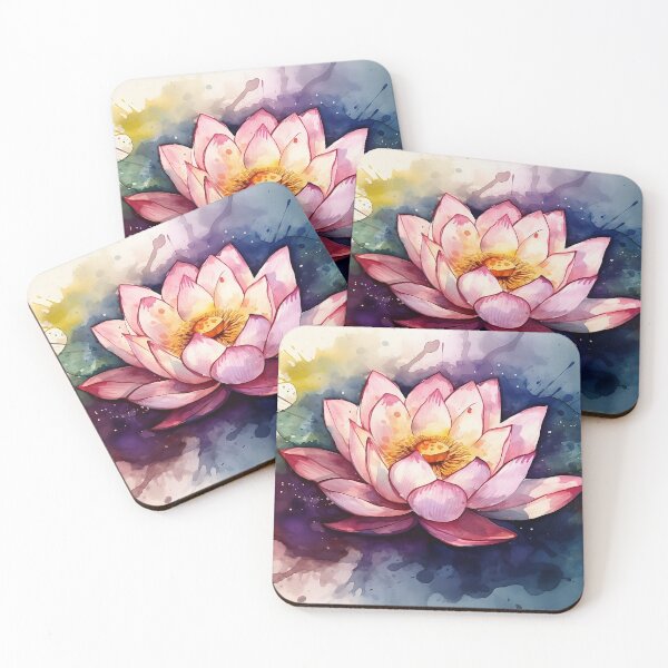 Item preview, Watercolor Pink Lotus Flower designed and sold by VeronicArt85.