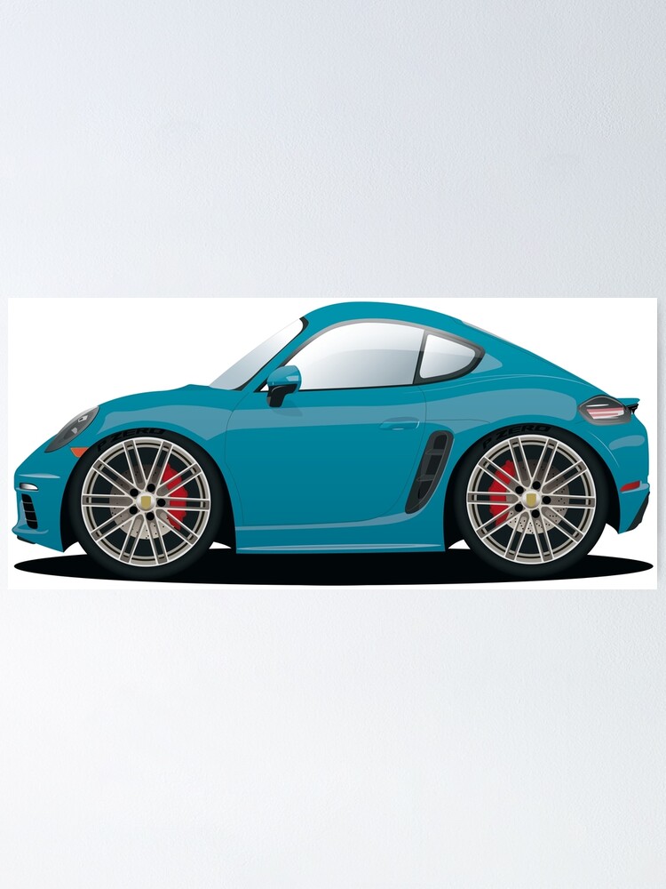 Porsche 718 Cayman S Sports Car Large Poster Art Print in multiple sizes 