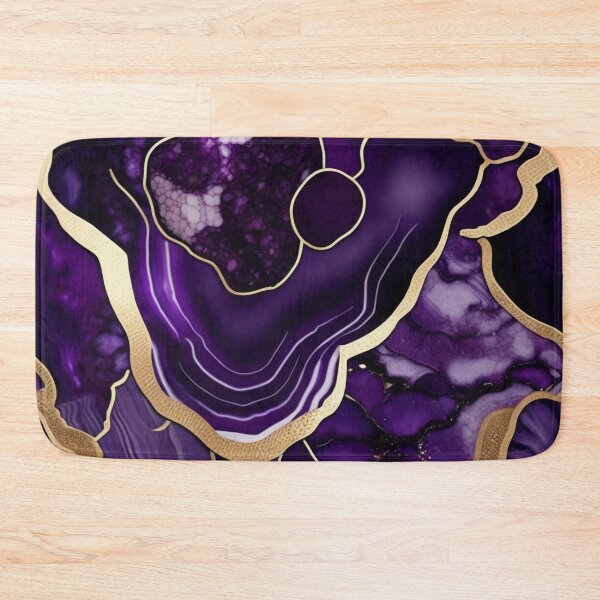 Item preview, Dark Purple Marble Geodes with Texture and Gold Flecks  designed and sold by BirdsnStuff.