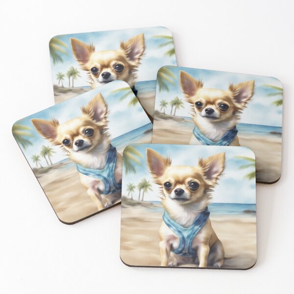 Item preview, Little Chihuahua Dog on The Beach designed and sold by noomnoi.