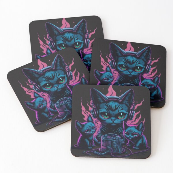 Item preview, Glowing Whiskers: Cybergoth Kittens Collection designed and sold by alaa-mously.