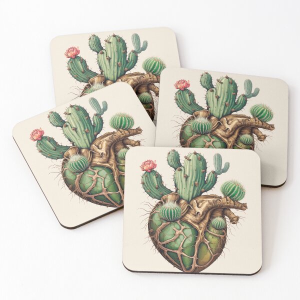 Item preview, Anatomical Heart with Cacti designed and sold by bngc.