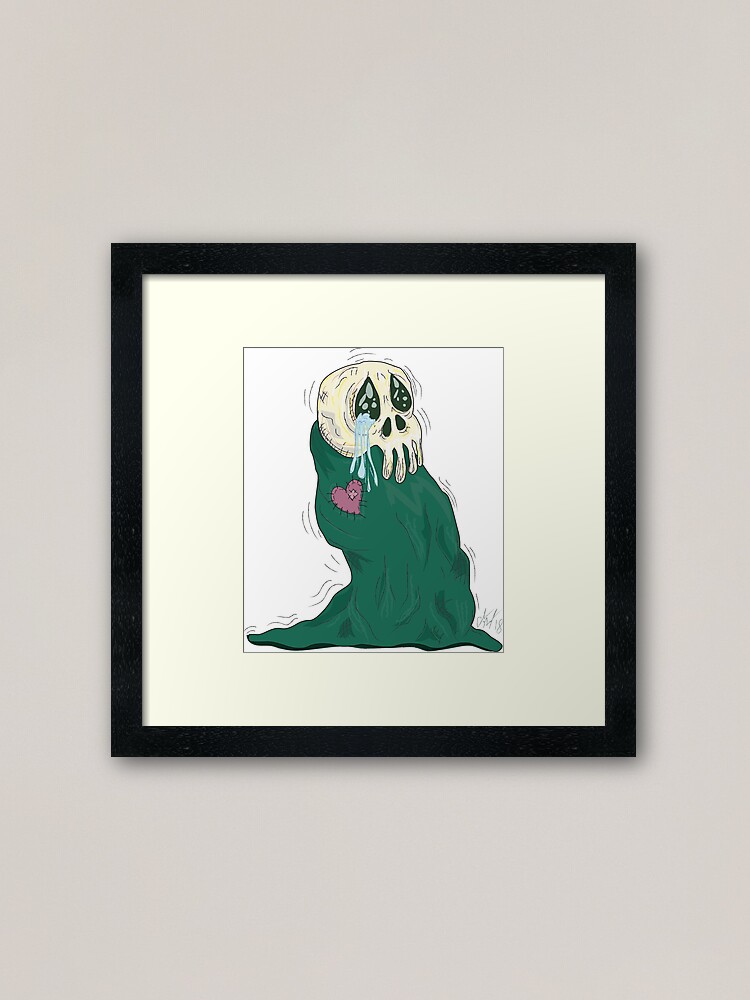 Alternate view of Endearing Skull Monster Framed Art Print
