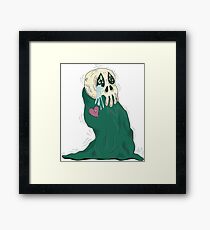 Endearing Skull Monster Framed Print
