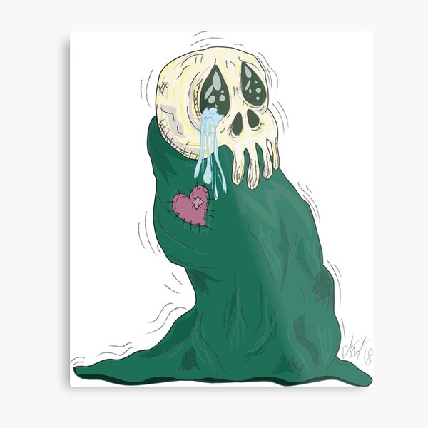 Endearing Skull Monster Metal Print