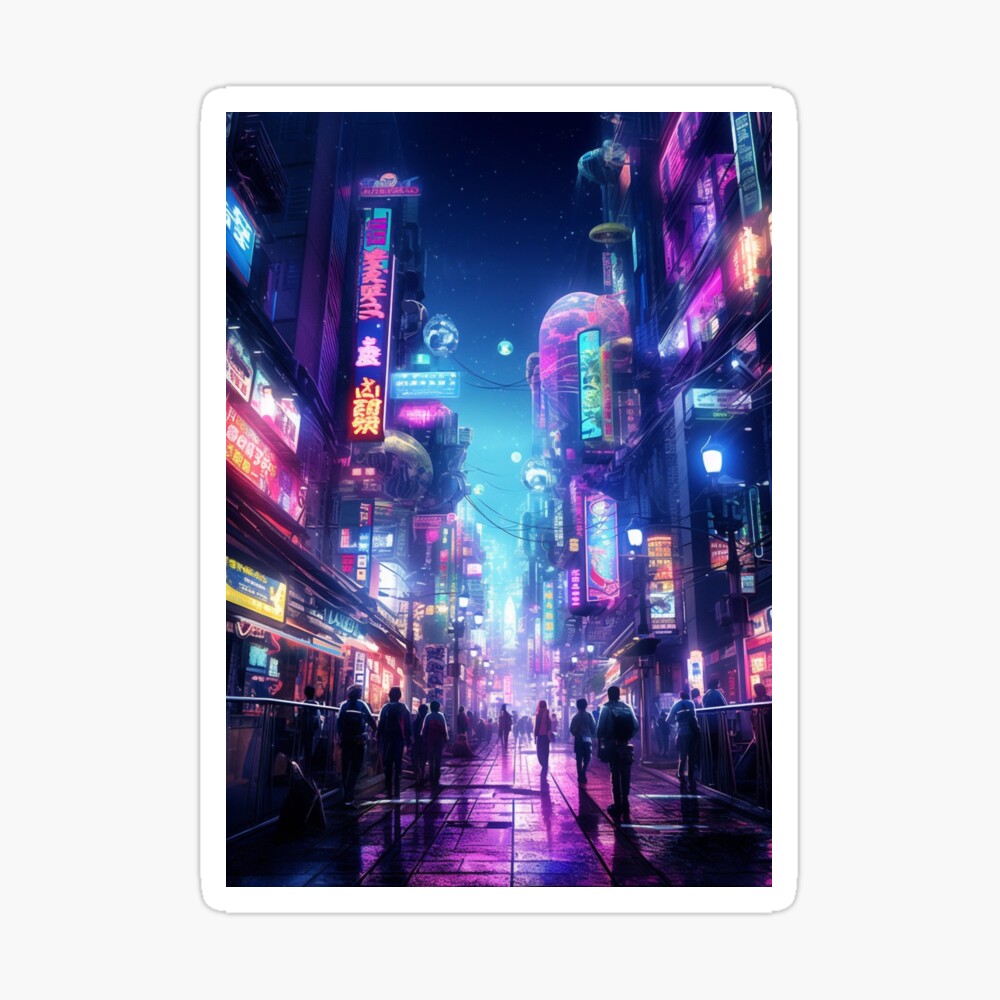 スプレーアート作品『Cyber City』A3サイズ原画 スプレーアート原画作品：3Dアート「枠」 絵画 世界放浪スプレー