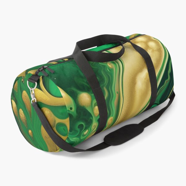 Item preview, Emerald Green and Gold Marble Fluid Painting designed and sold by KirstenStar.