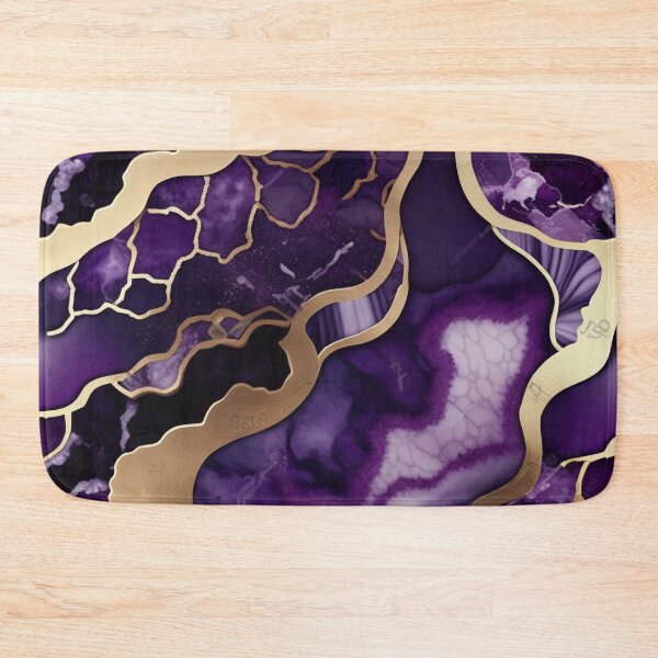 Item preview, Dark Purple Marble Geodes with Texture and Gold Flecks  designed and sold by BirdsnStuff.
