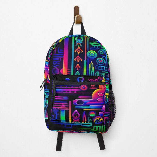 Item preview, Prismatic Blacklight mexican Huichol art onix  designed and sold by Atelier-Arcano.