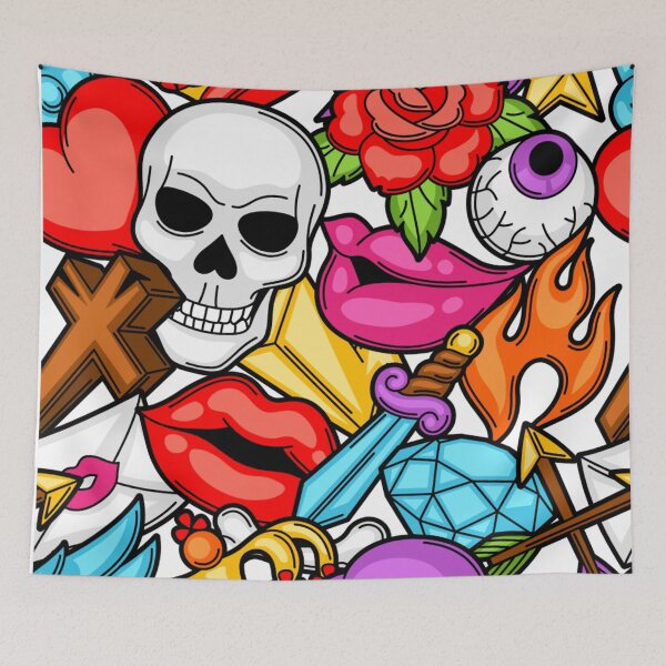 Item preview, Abstract tattoo art print designed and sold by dcrc.