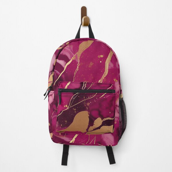 Item preview, Dark Pink Marble with Texture and Gold Flecks  designed and sold by BirdsnStuff.