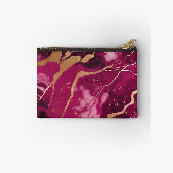 Item preview, Dark Pink Marble with Texture and Gold Flecks  designed and sold by BirdsnStuff.